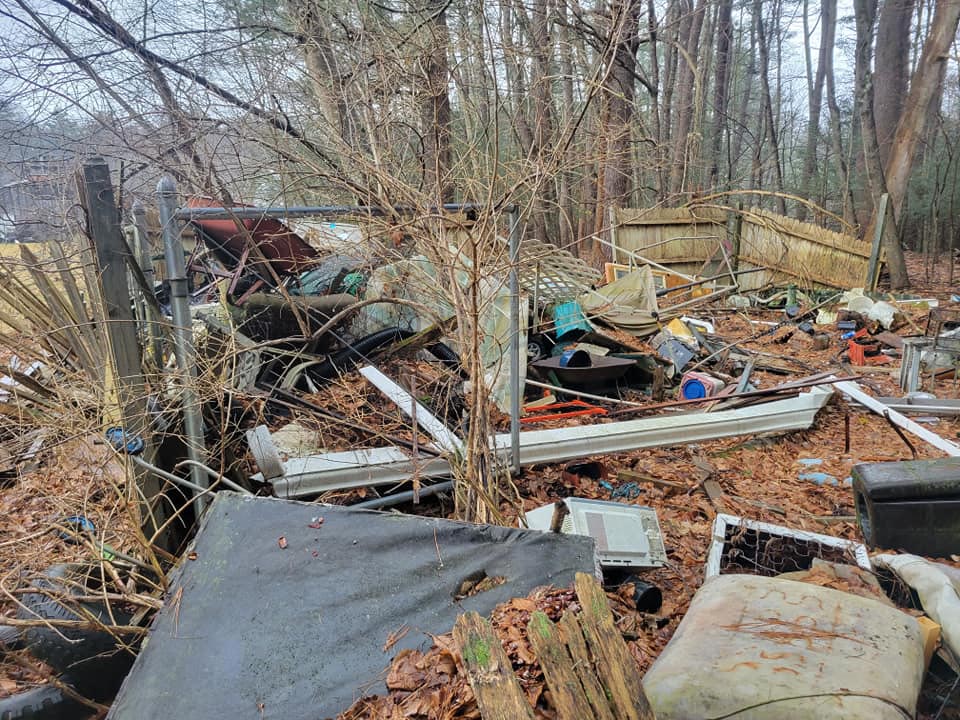Yard full of old junk