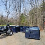 Rental dumpsters from Reed's Demolition & Cleanouts LLC on lot
